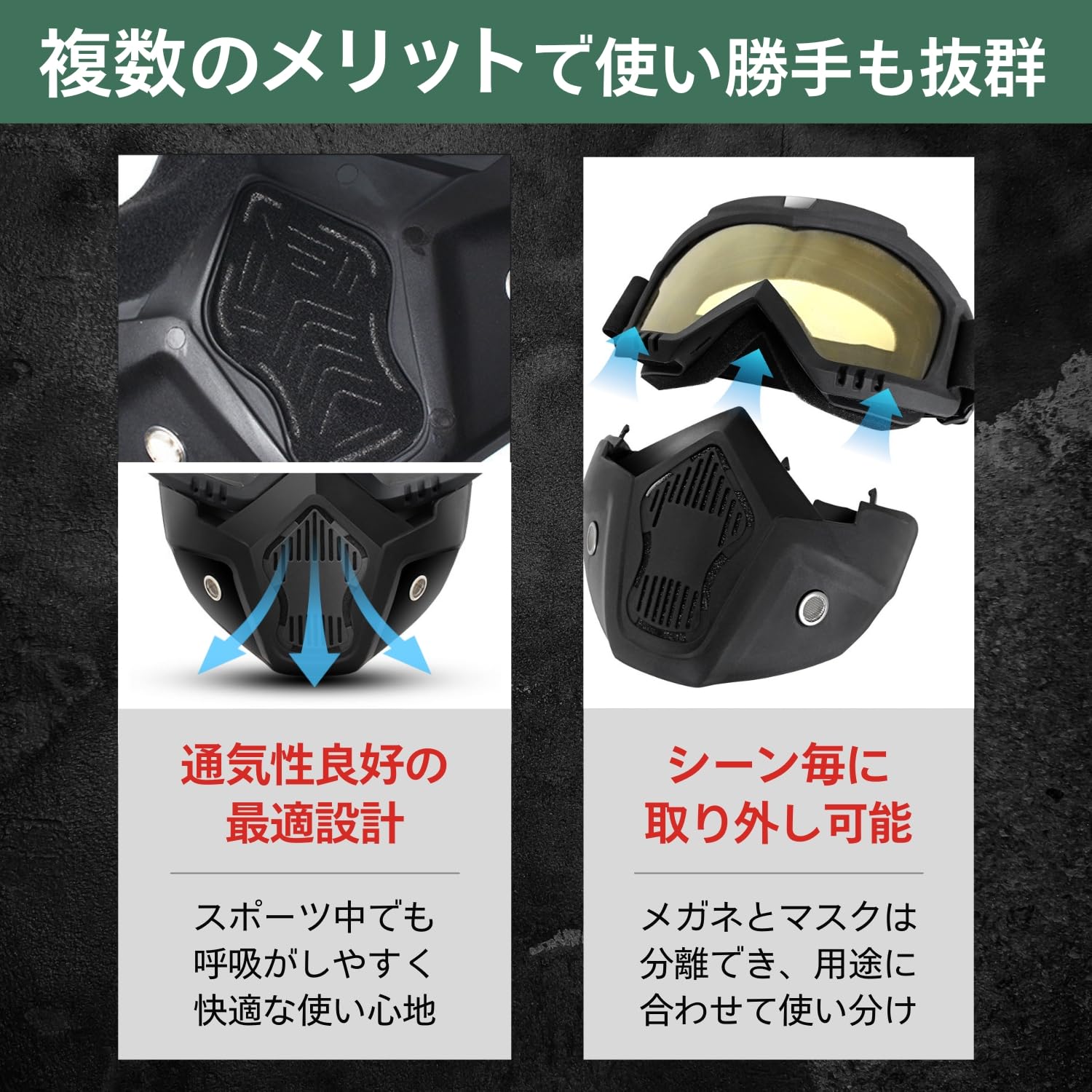 Amazon.co.jp: RYOTBASE サバゲー マスク ゴーグル 装備 フェイス